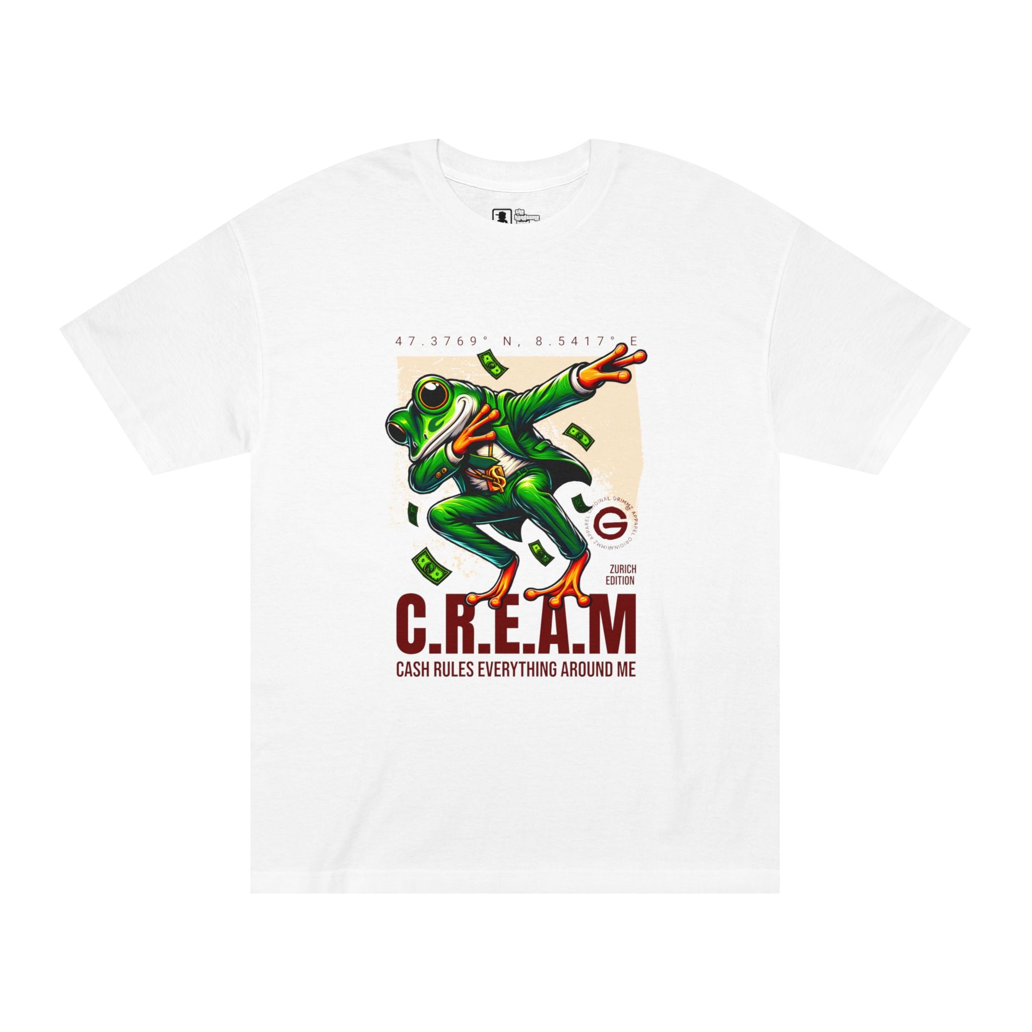 C.R.E.A.M. Frog Graphic Tee — 'Cash Rules Everything Around Me' Streetwear T-Shirt