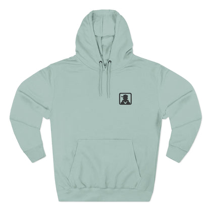 Silhouette Crest Hoodie — Minimal Monogram Graphic Fleece