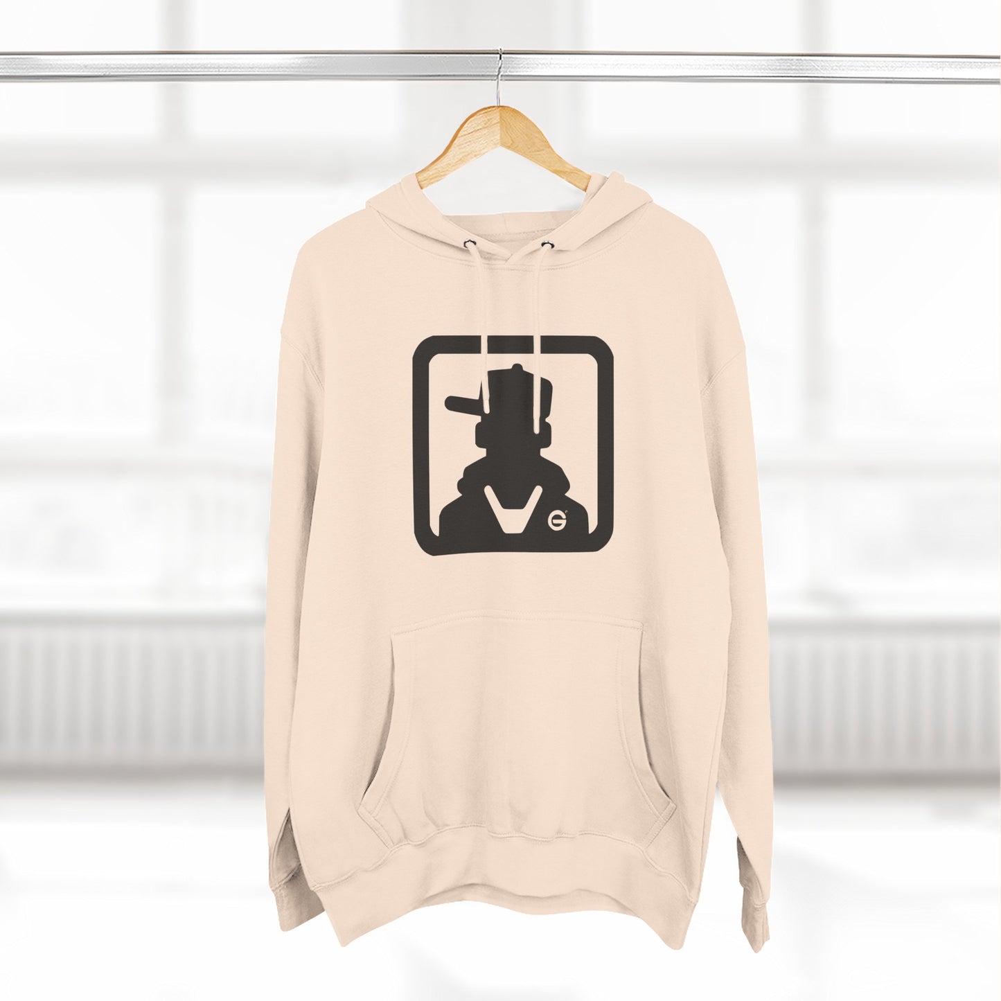 Minimal Silhouette Streetwear Fleece Hoodie