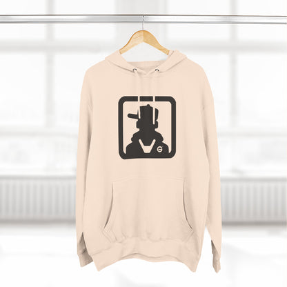 Minimal Silhouette Streetwear Fleece Hoodie