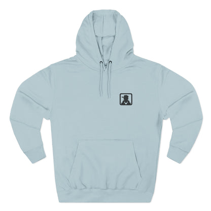 Silhouette Crest Hoodie — Minimal Monogram Graphic Fleece