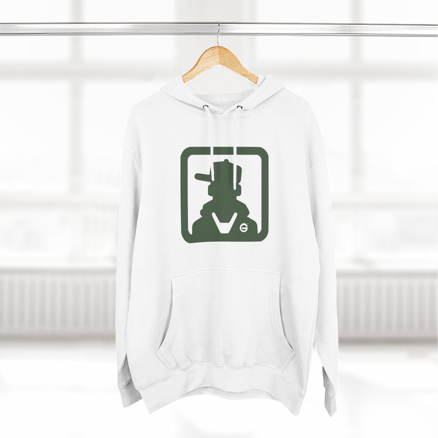 Minimal Green Icon Hoodie Pullover