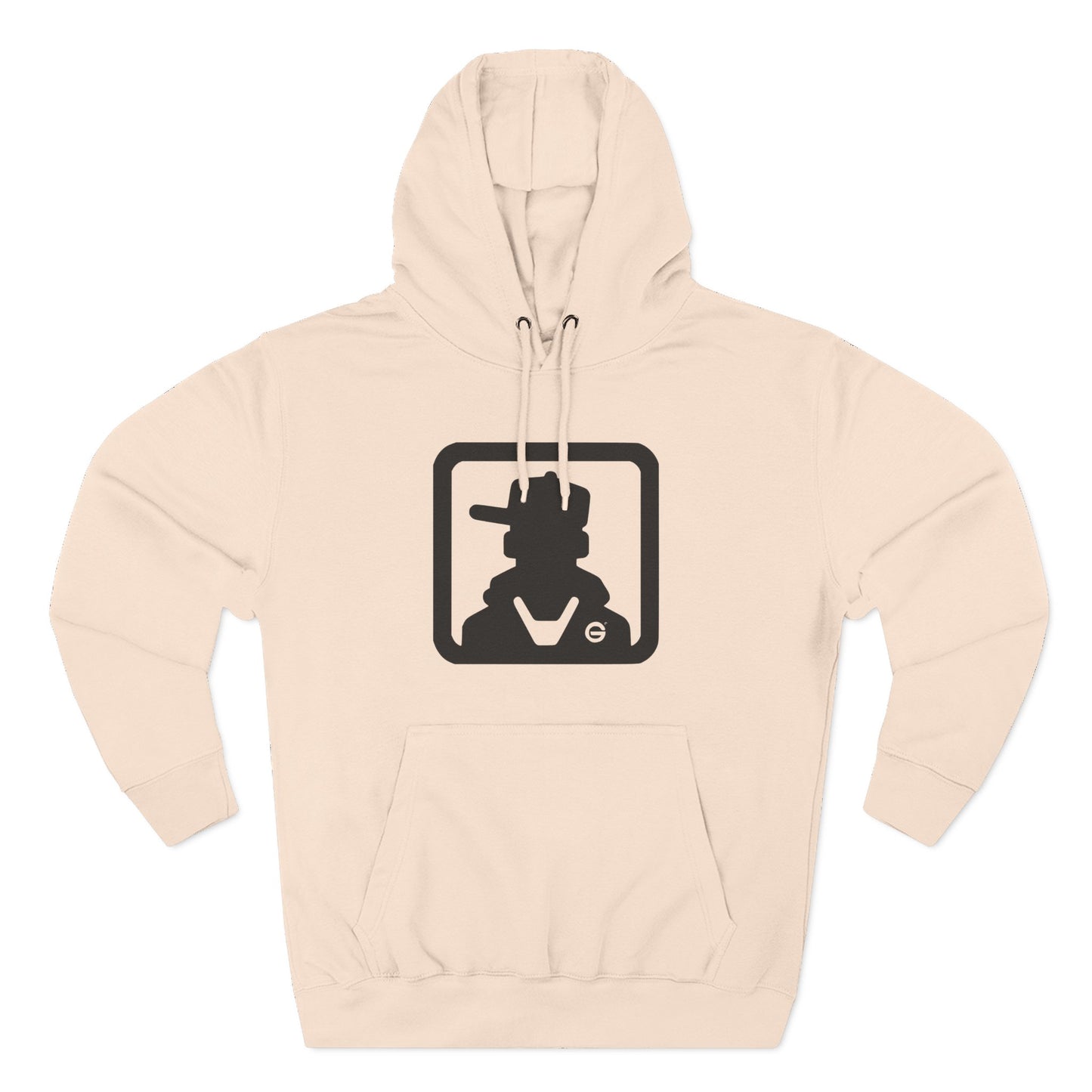 Minimal Silhouette Streetwear Fleece Hoodie