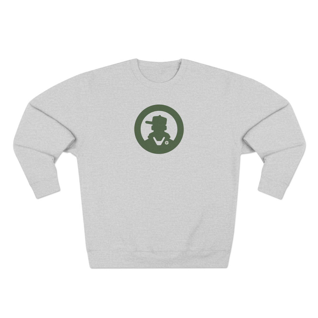 Detective Circle Crewneck Sweatshirt — Vintage Sherlock Pipe Logo