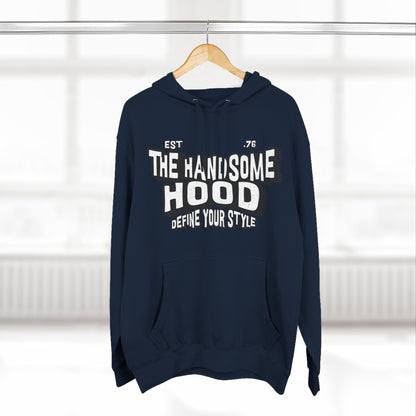 The Handsome Hood Fleece Hoodie - Retro Script Graphic Pullover