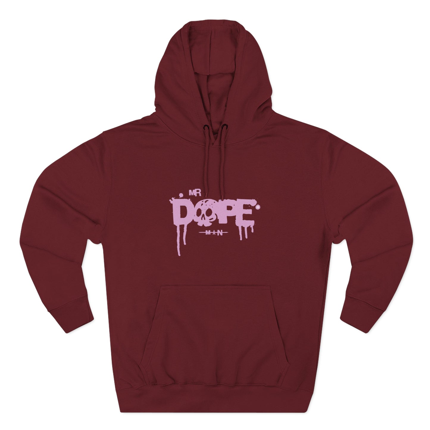Dope Skull Graphic Hoodie Pink Drip Streetwear