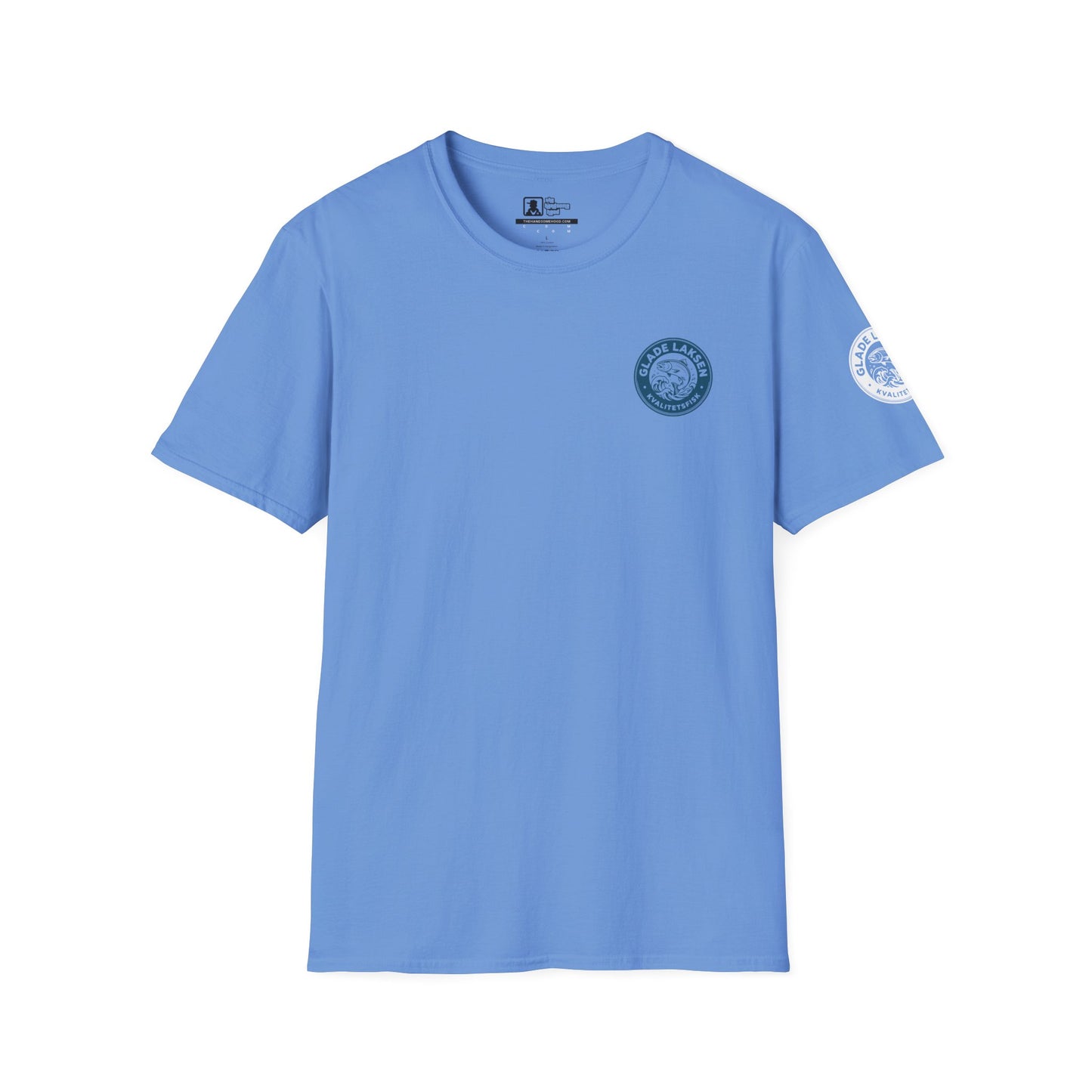 Glade Laksen Kvalitetsfisk T-Shirt — Vintage Salmon Fishing Tee