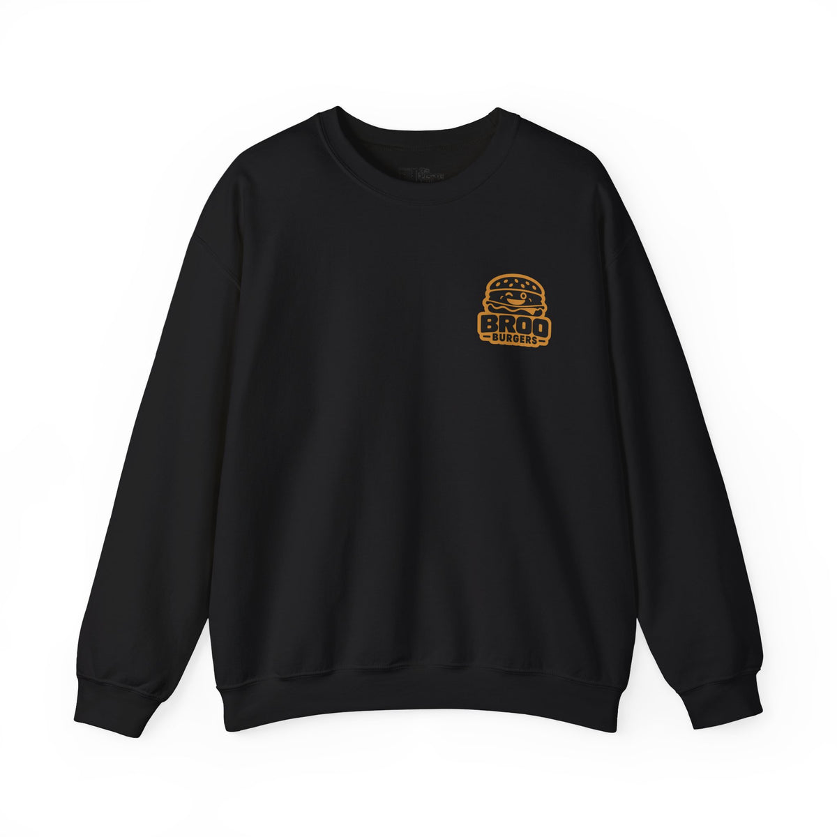 Burger Logo Sweatshirt — 'BROO Burgers' Retro Fast Food Crewneck