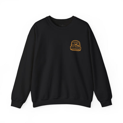 Burger Logo Sweatshirt — 'BROO Burgers' Retro Fast Food Crewneck