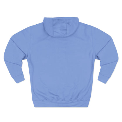 Minimal White Pocket Logo Hoodie