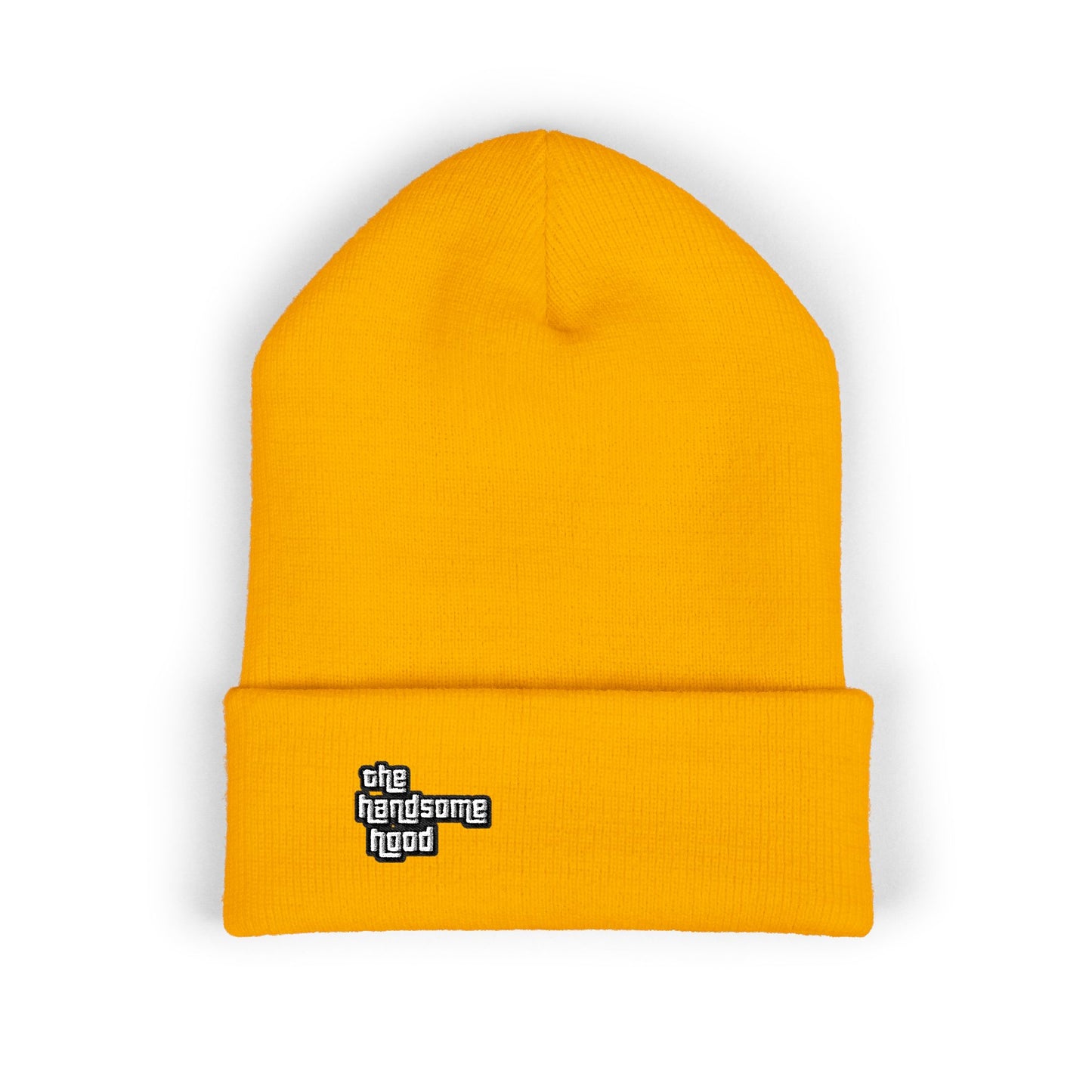 Minimalist White Logo Knit Beanie