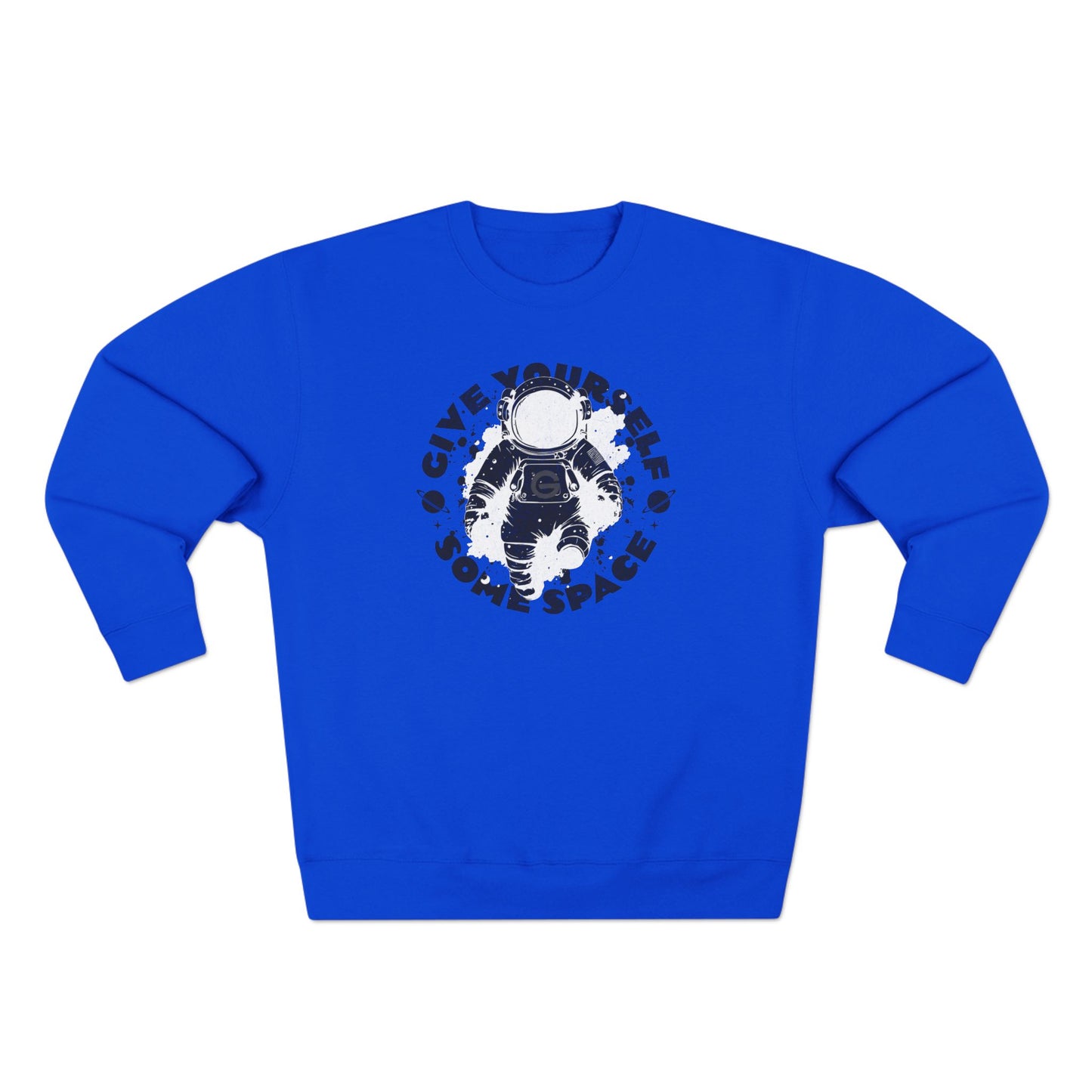 Space Astronaut Graphic Crewneck Sweatshirt