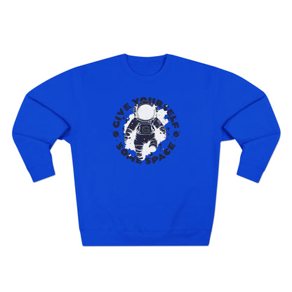 Space Astronaut Graphic Crewneck Sweatshirt