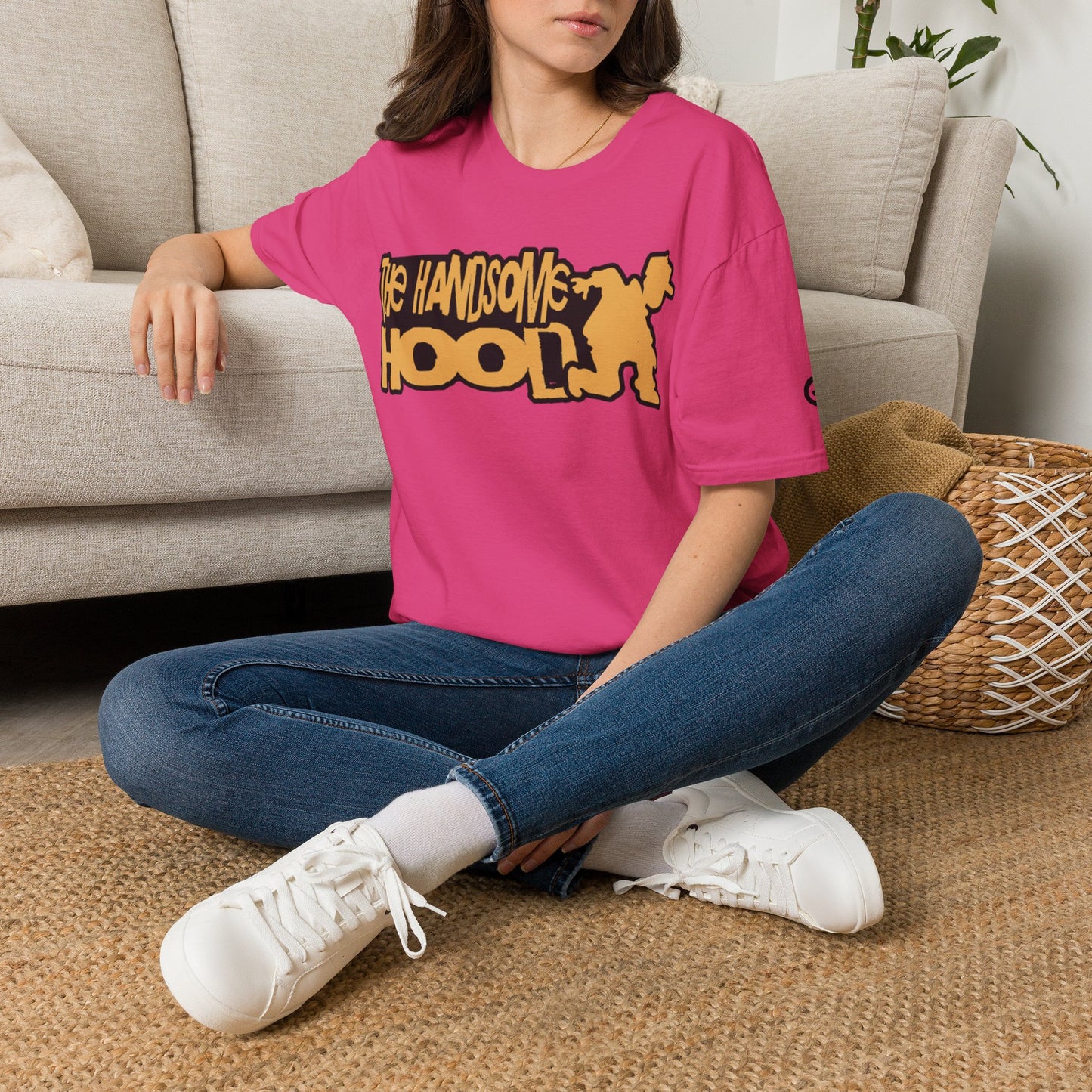 Handsomeschool Graphic T‑Shirt — 'The Handsome Hool' Retro Mascot Tee