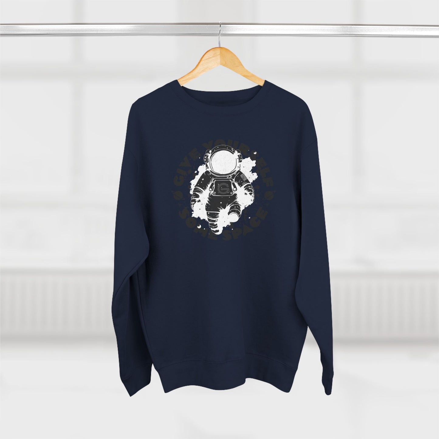 Space Astronaut Graphic Crewneck Sweatshirt