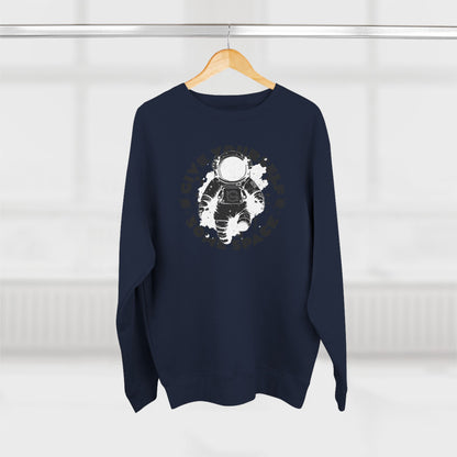Space Astronaut Graphic Crewneck Sweatshirt
