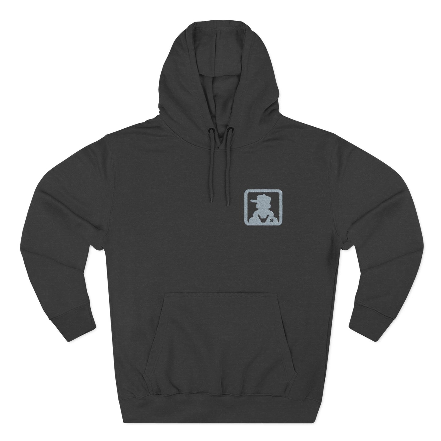 Minimal Pocket Logo White Hoodie