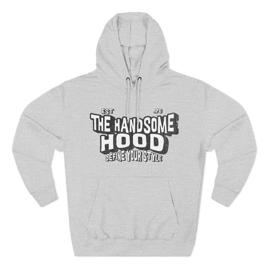 The Handsome Hood Fleece Hoodie - Retro Script Graphic Pullover