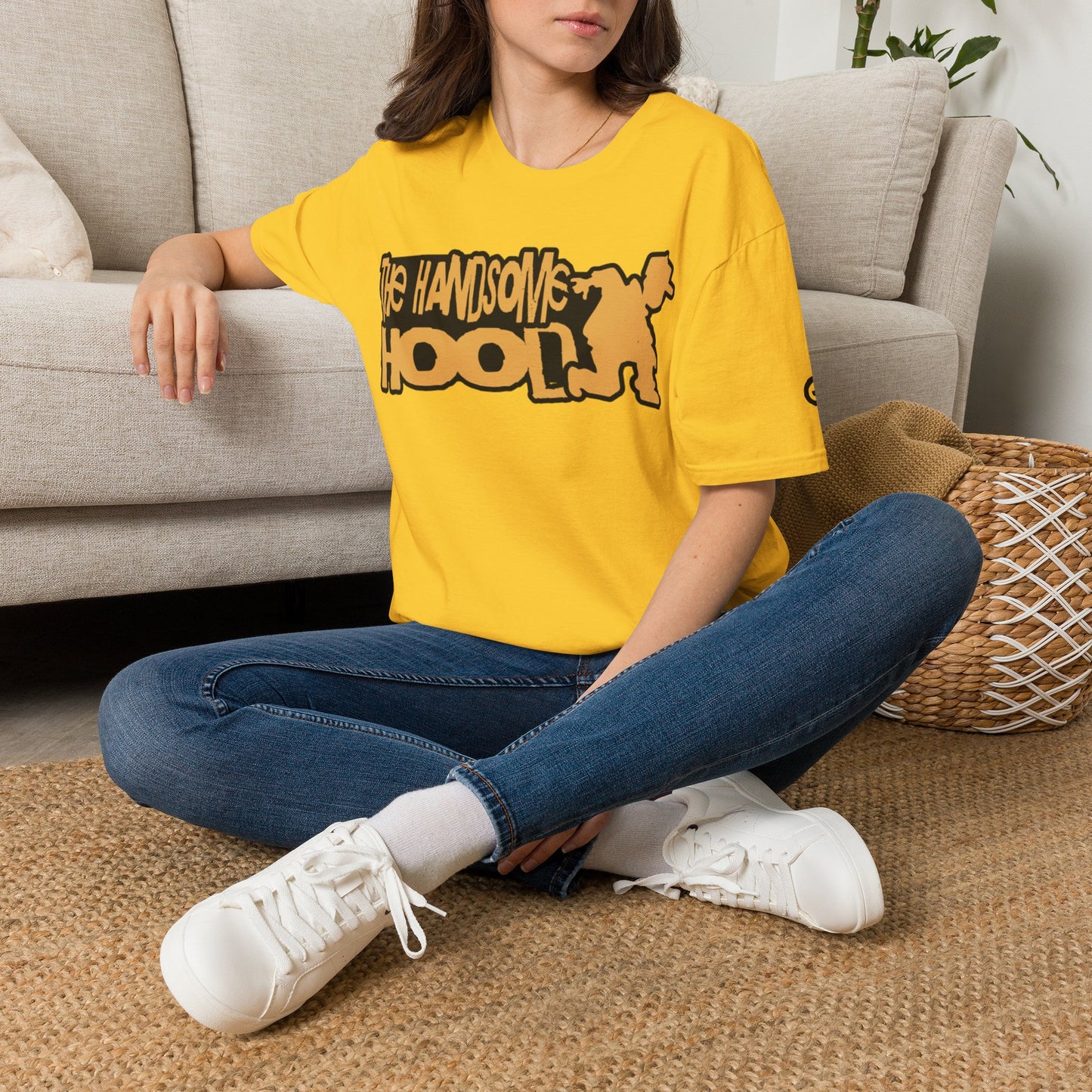 Handsomeschool Graphic T‑Shirt — 'The Handsome Hool' Retro Mascot Tee