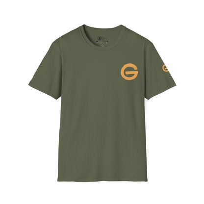 Minimal Gold 'G' Logo T-Shirt — Casual Branded Chest Emblem Tee