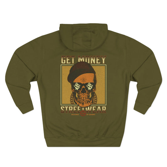 Get Money Streetwear Skull Graphic Hoodie