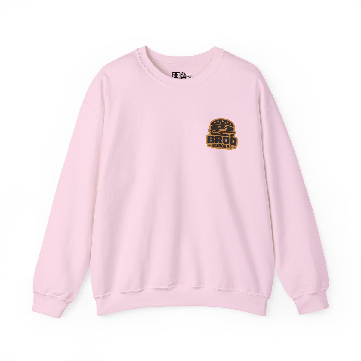 Burger Logo Sweatshirt — 'BROO Burgers' Retro Fast Food Crewneck
