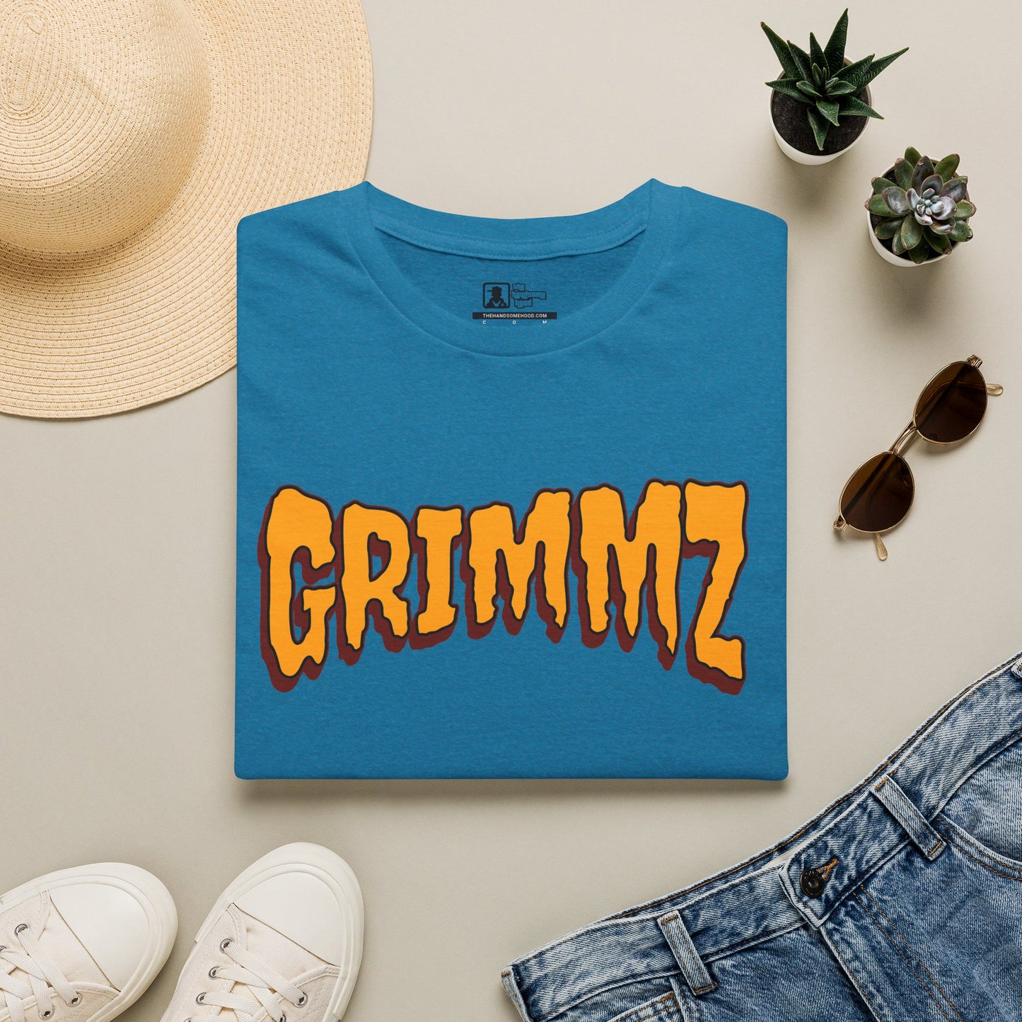 Grimmz Orange Drip Logo T-Shirt