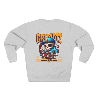 GRIMMYZ Skull Skateboard Crewneck Sweatshirt