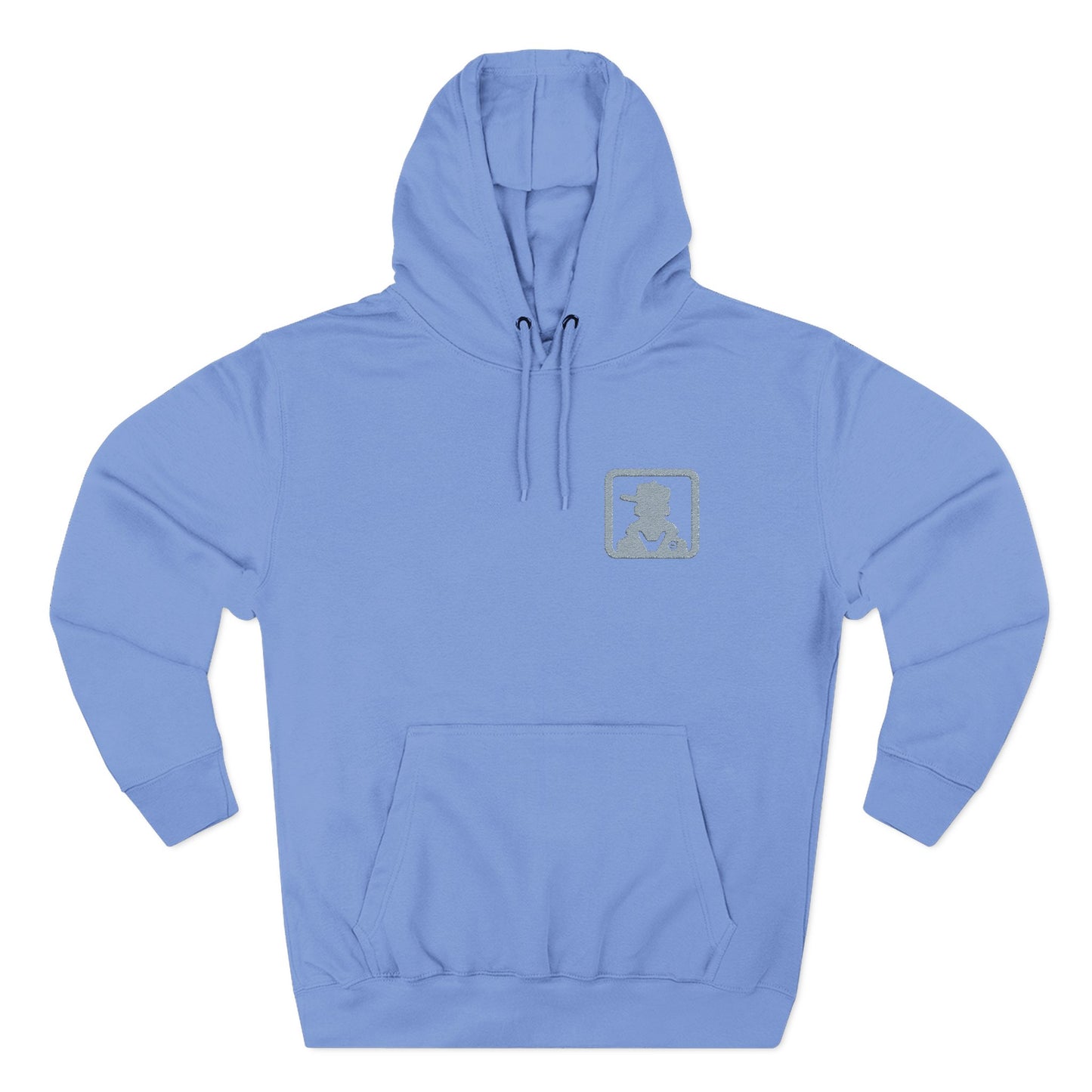 Minimal Pocket Logo White Hoodie
