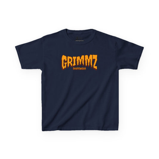 Kids Tee — GRIMMZ Orange Logo Graphic Shirt