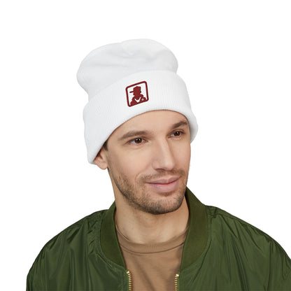 Minimalist Bear Patch Cuffed Beanie