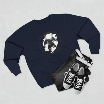 Space Astronaut Graphic Crewneck Sweatshirt