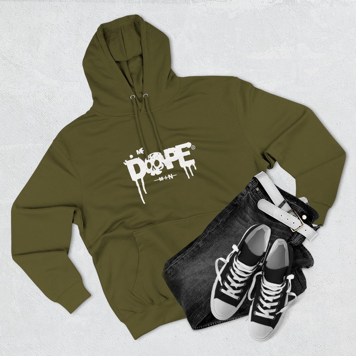 Classic White Three-Panel Hoodie