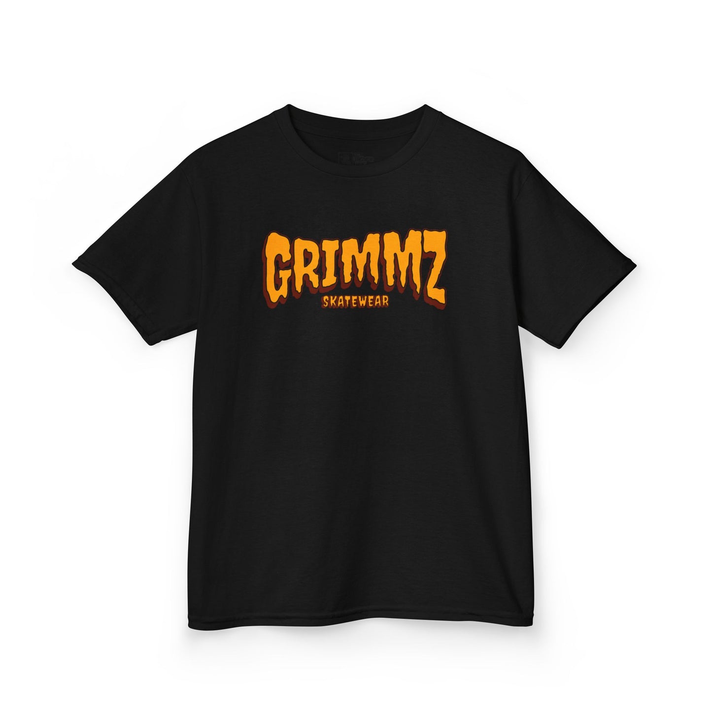 Kids Tee — GRIMMZ Orange Logo Graphic Shirt