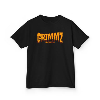 Kids Tee — GRIMMZ Orange Logo Graphic Shirt