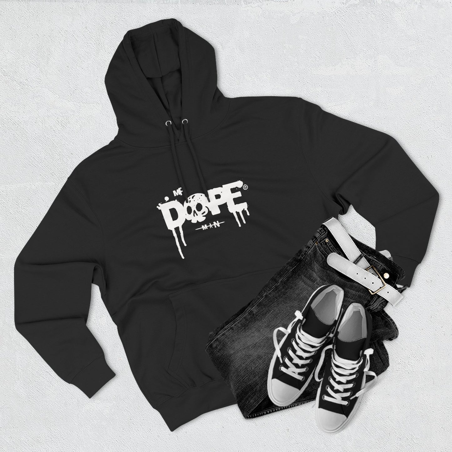 Classic White Three-Panel Hoodie