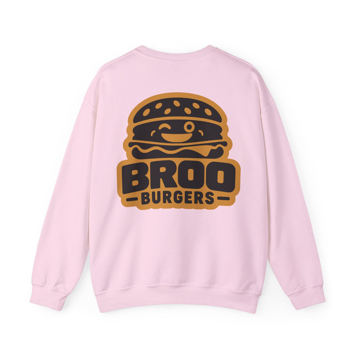 Burger Logo Sweatshirt — 'BROO Burgers' Retro Fast Food Crewneck