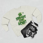 Dreams Cost Money Crewneck Sweatshirt – Green Graffiti Money Graphic