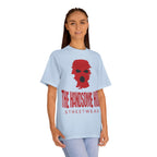 The Handsome Hood Streetwear Tee — Red Balaclava Graphic T-Shirt