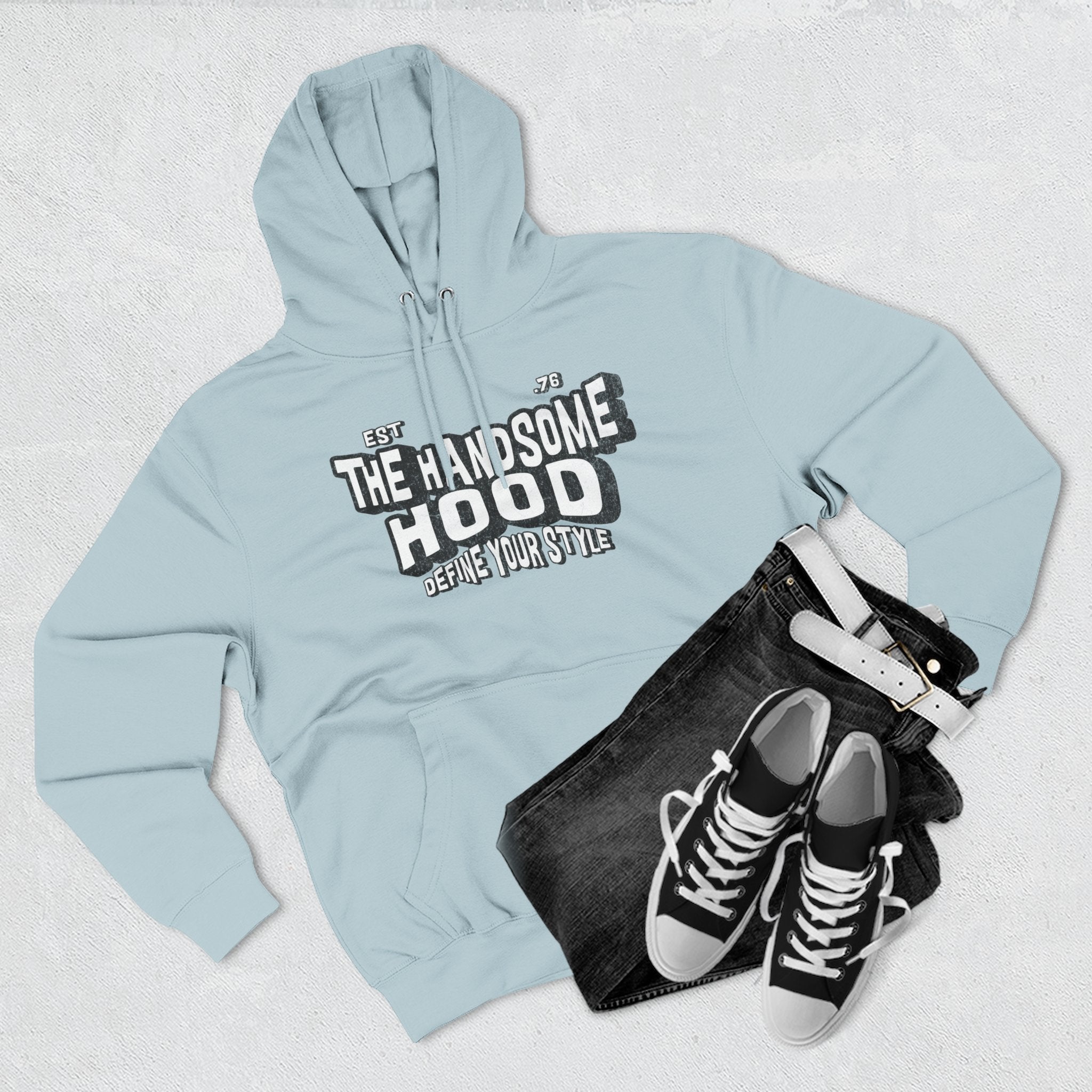 The Handsome Hood Hoodie – Retro Script Graphic Pullover