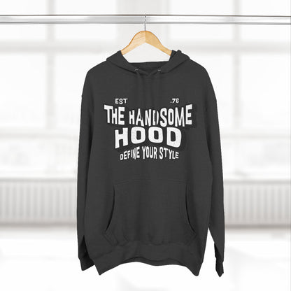 The Handsome Hood Fleece Hoodie - Retro Script Graphic Pullover