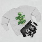 Dreams Cost Money Crewneck Sweatshirt – Green Graffiti Money Graphic