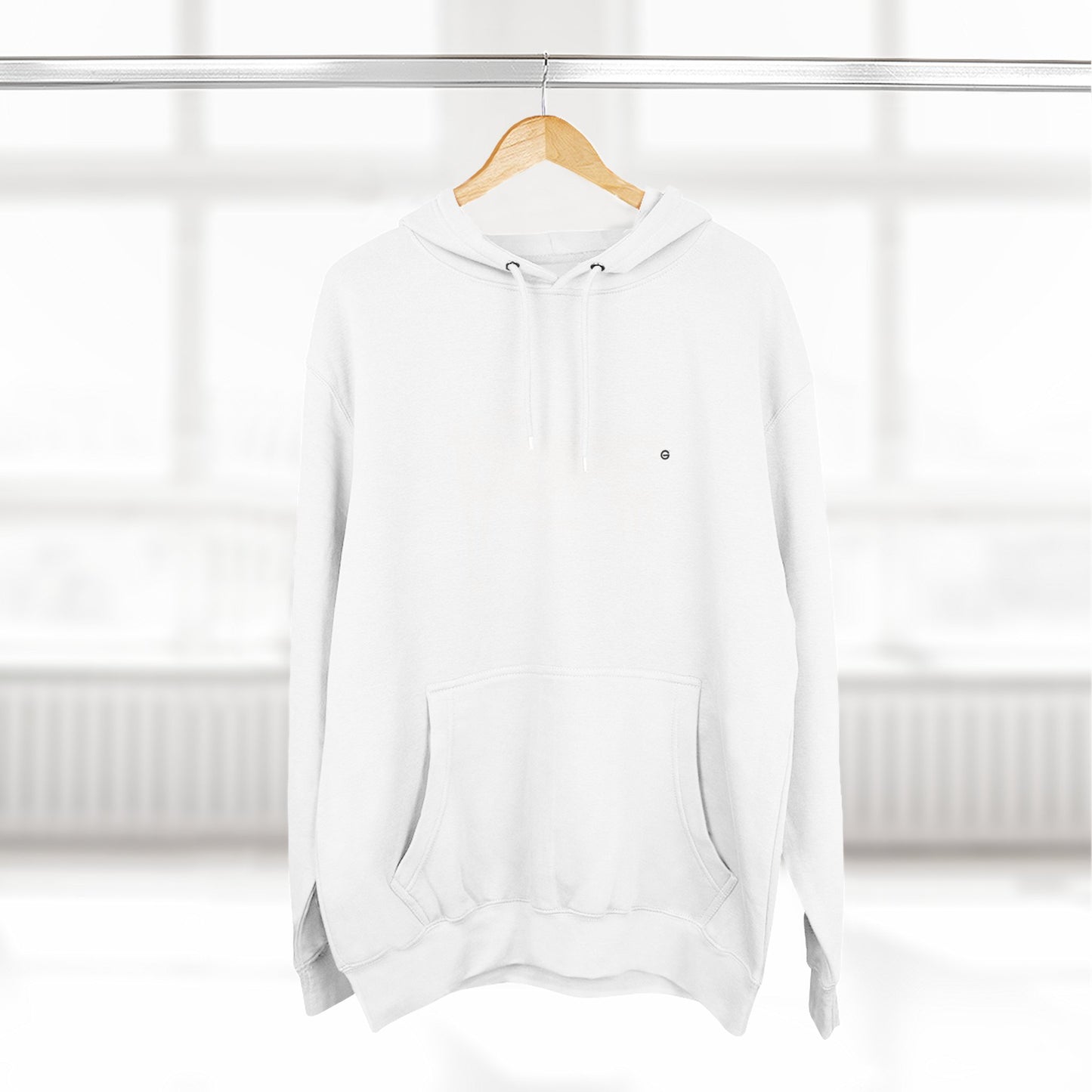 Classic White Three-Panel Hoodie