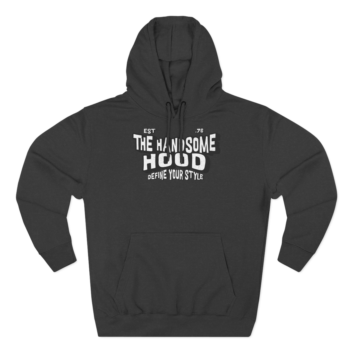 The Handsome Hood Fleece Hoodie - Retro Script Graphic Pullover