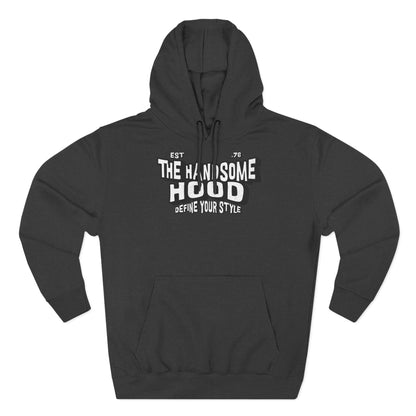 The Handsome Hood Fleece Hoodie - Retro Script Graphic Pullover