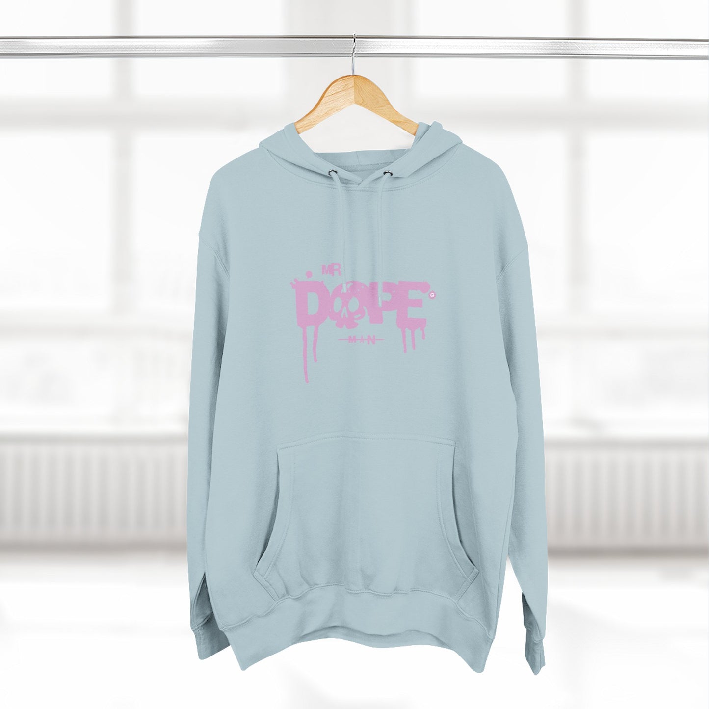 Dope Skull Graphic Hoodie Pink Drip Streetwear