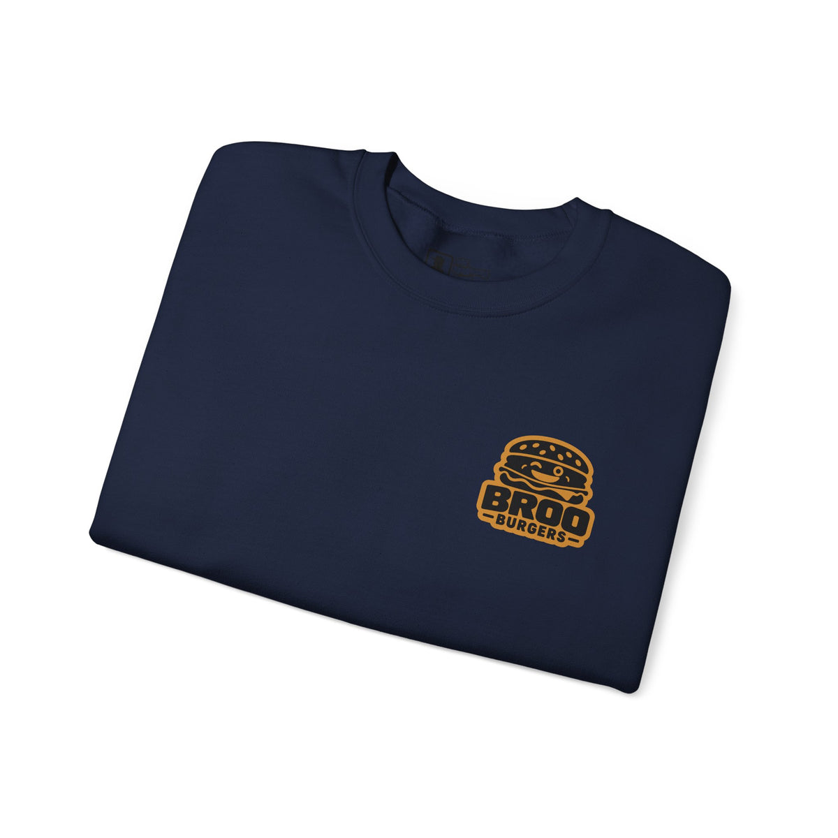 Burger Logo Sweatshirt — 'BROO Burgers' Retro Fast Food Crewneck