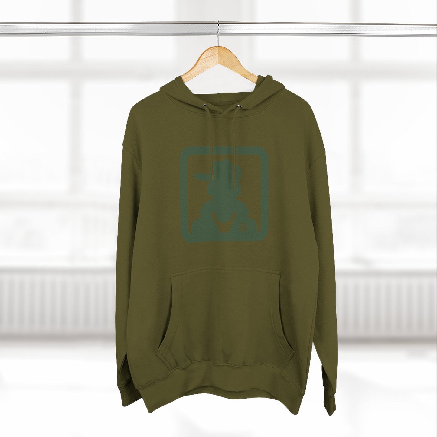 Minimal Green Icon Hoodie Pullover