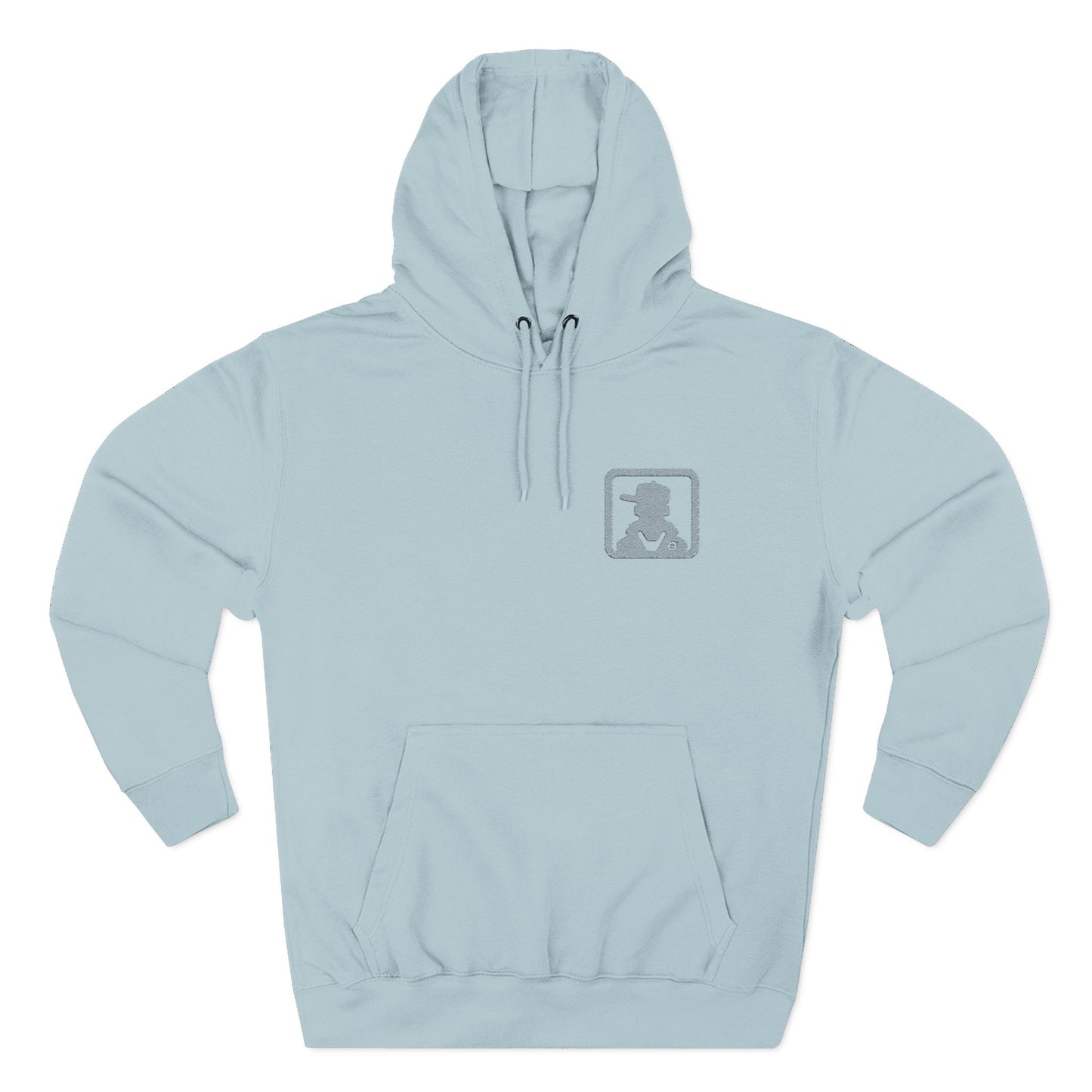 Minimal Pocket Logo White Hoodie