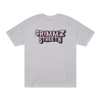 Grimmz Streetwear Tee — Pink Graffiti Logo T-Shirt
